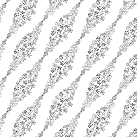 Листья и цветы на белом фоне.