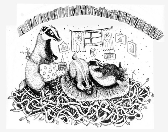 Два барсучка