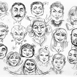 Шаржи на юбилее