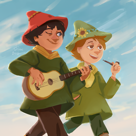 Снусмумрик и его отец Юксаре