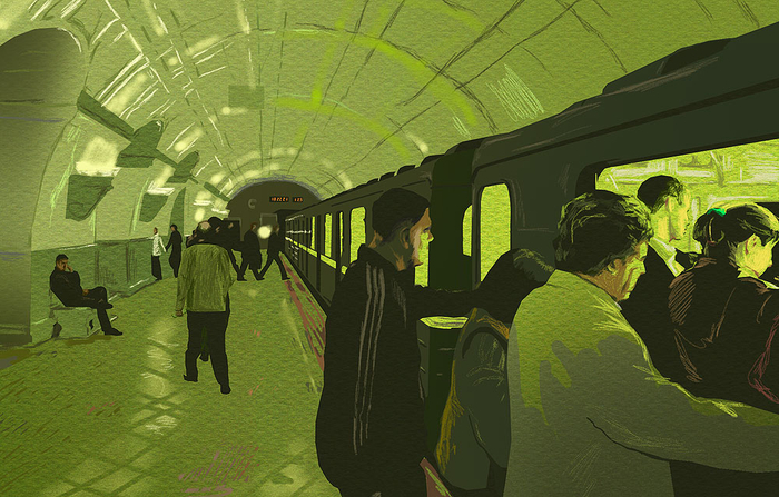 Метро. Иллюстрация для журнала