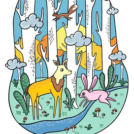 звери в лесу