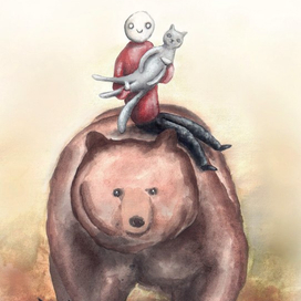 Катает друзей на спине