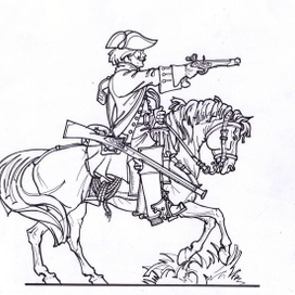 Бумажные солдатики. Драгун-застрельщик