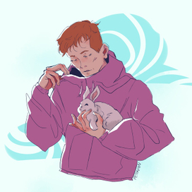 Персонаж/парень с кроликом