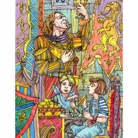 пир в замке, в честь путешественников