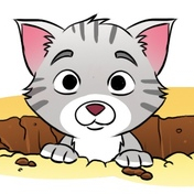 котейка прячется 