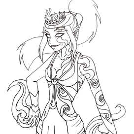 Эльфийка маг огня