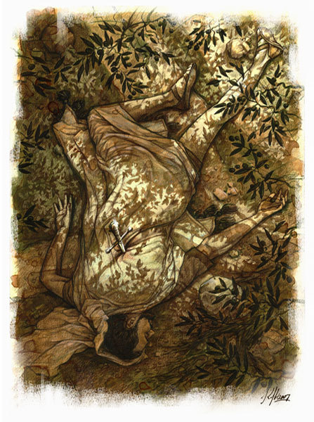 М.А. Булгаков «Мастер и Маргарита». «Погребение".бумага, акварель, карандаш