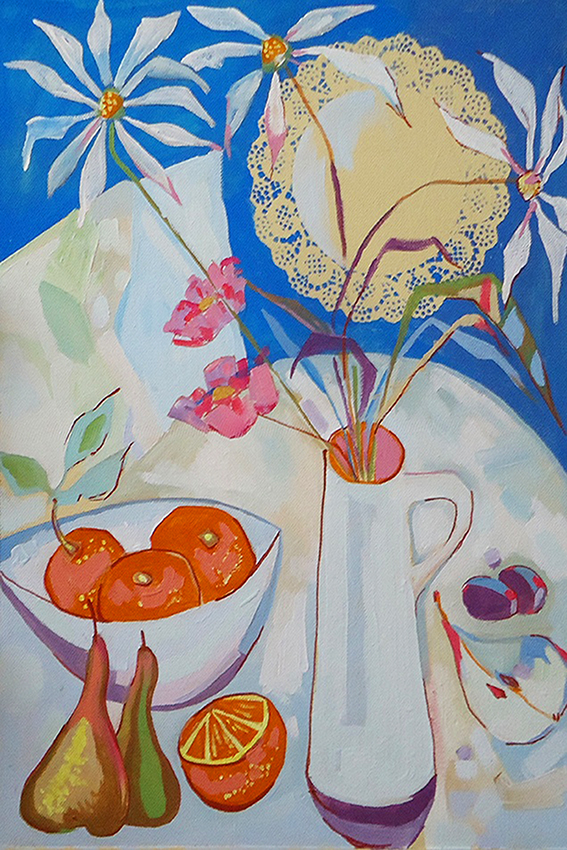 фрукты акрил. 80х60