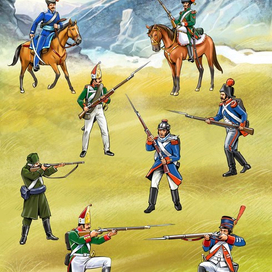 Участники битвы на Чортовом мосту.