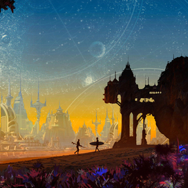 Фон для ан. сериала "Анфилада миров"