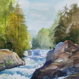 Водопад,,Кивач,,Карелия