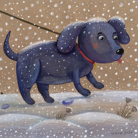 "А снег вкусный?" 🐶❄️