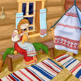 Иллюстрация к детской сказке «Золотая Козочка»