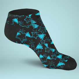 бесшовный узор для носков новогодний