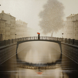 Красный зонтик