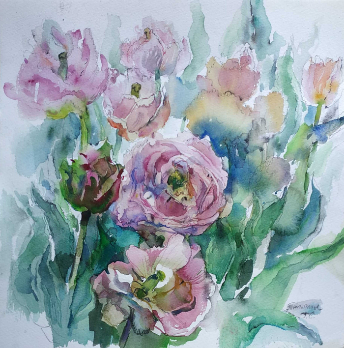 Махровые тюльпаны