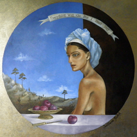 женщина и сливы