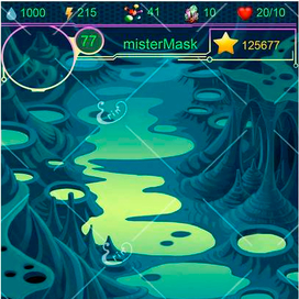 Mobile game interface. 2014