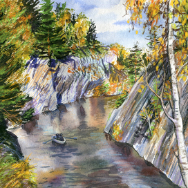 Мраморный каньон Рускеала, Карелия