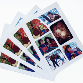 Набор наклеек "Зимние каникулы"  