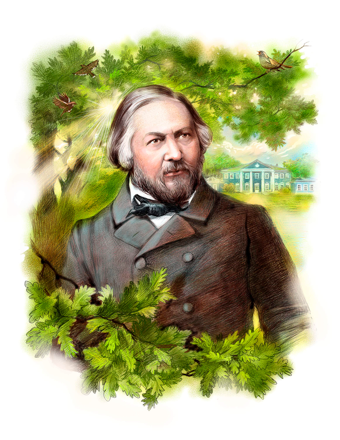 портрет композитора  М.Глинка