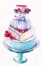 Торт с розочками