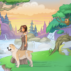 Девушка с собакой