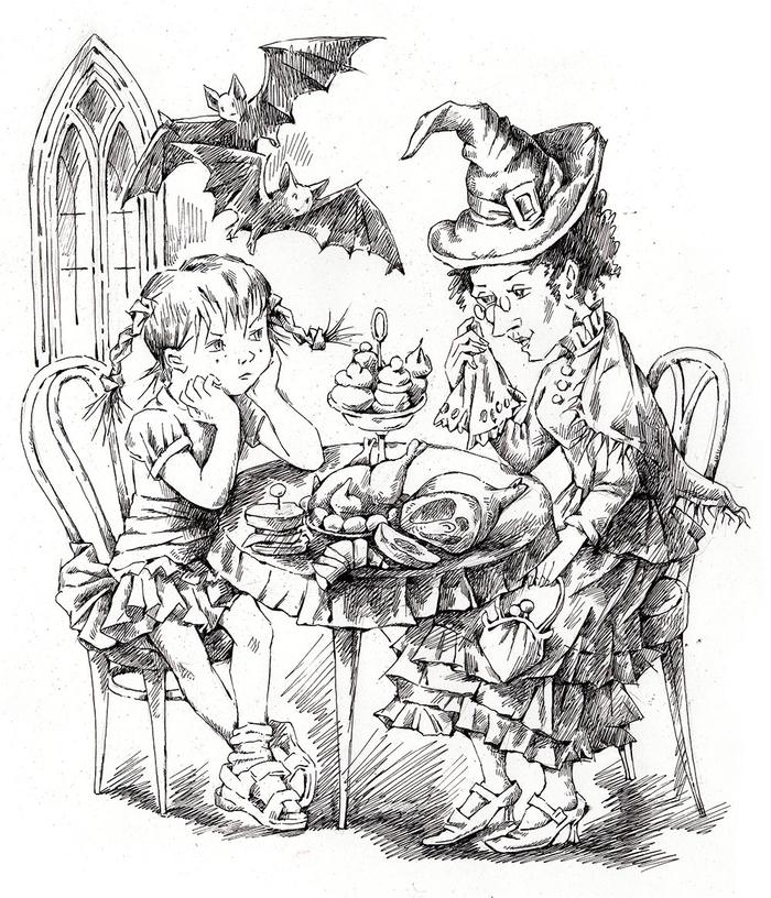 Иллюстрация к детской фантастической повести.