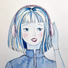 Иллюстрация к повести Девочка с Марса