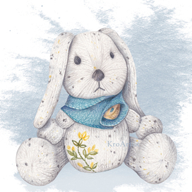 вязанй зайка