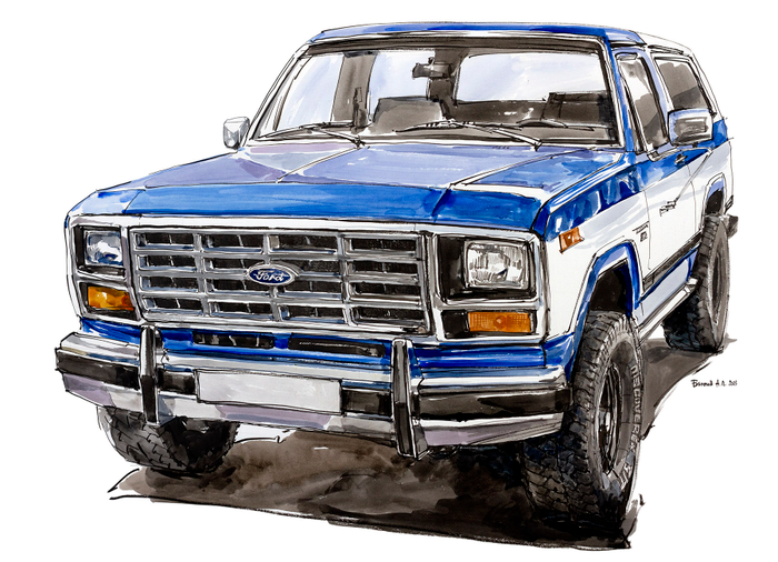 1984 Ford Bronco  XLT 4X4 Two Tone 