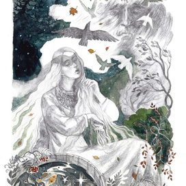 Ярина расчёсывает волосы