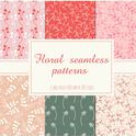 Floral seamless patterns set