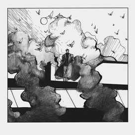 Иллюстрация к альбому "чёрный дым" группы "Гнись"