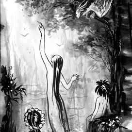 Рисунки водой