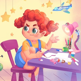 Кем мне быть. Иллюстрация к детским стихам.