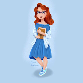 Девушка с любимой книгой в руках