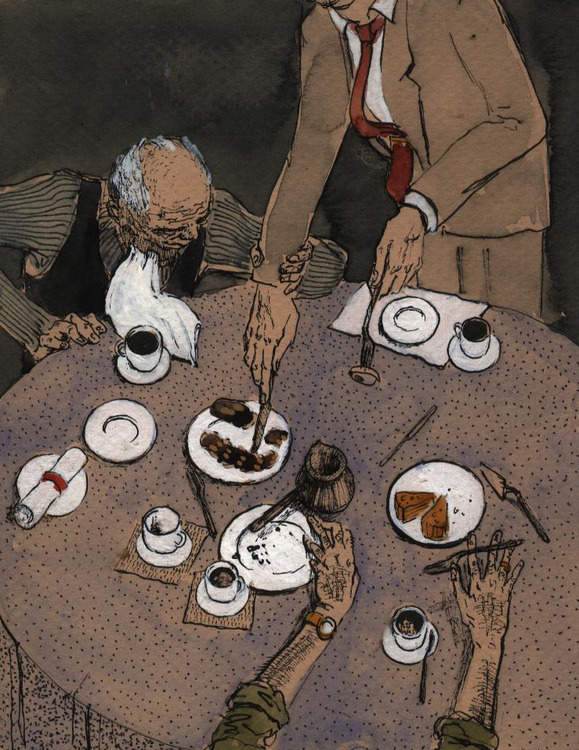 старик и кофе