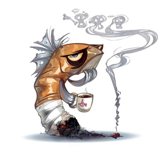 Утро, кофе и сигарета