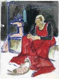 Эскизы к "Черной стреле" Стивенсона.