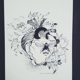 Мотыльки в животе, в пчелы в серце. 