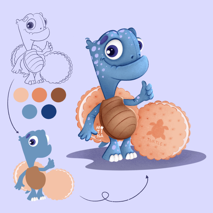 Черепаха для упаковки печенья