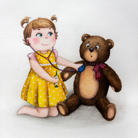 "Дети и профессии. Малышка-врач"