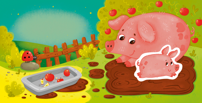 Ложимся спать. Свинки.