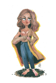 девушка в пальто