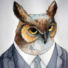 Серьёзный филин