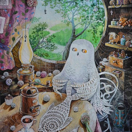 Совушка. 2015г. 50х70