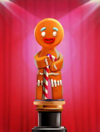 Герой, стилизованный под оскар для проекта unshared.tv